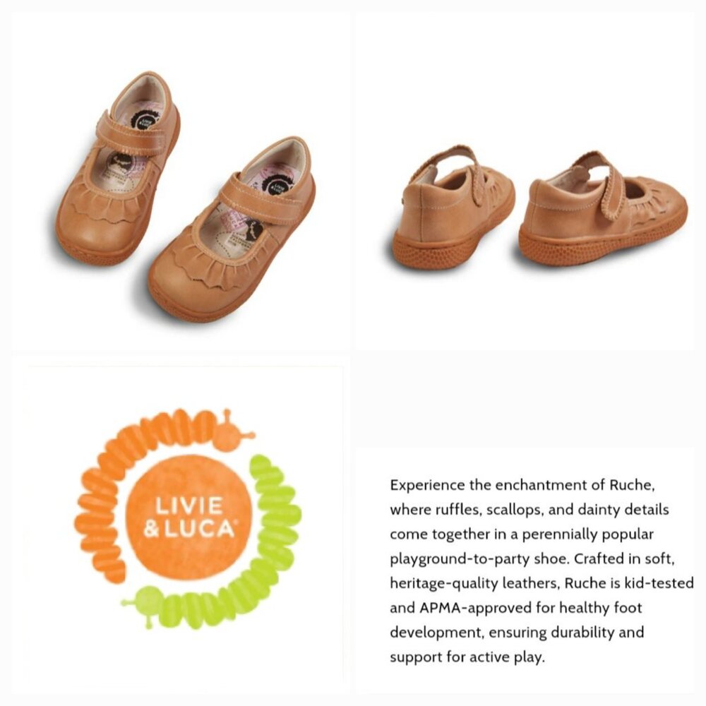 LIVIE & LUCA 'RUCHE CLASSIC' PEBBLED LEATHER MARY-JANE SHOES RICH~MOCHA NEW - Picture 10 of 16
